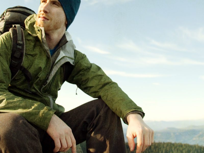 Young Man At Mountain Top